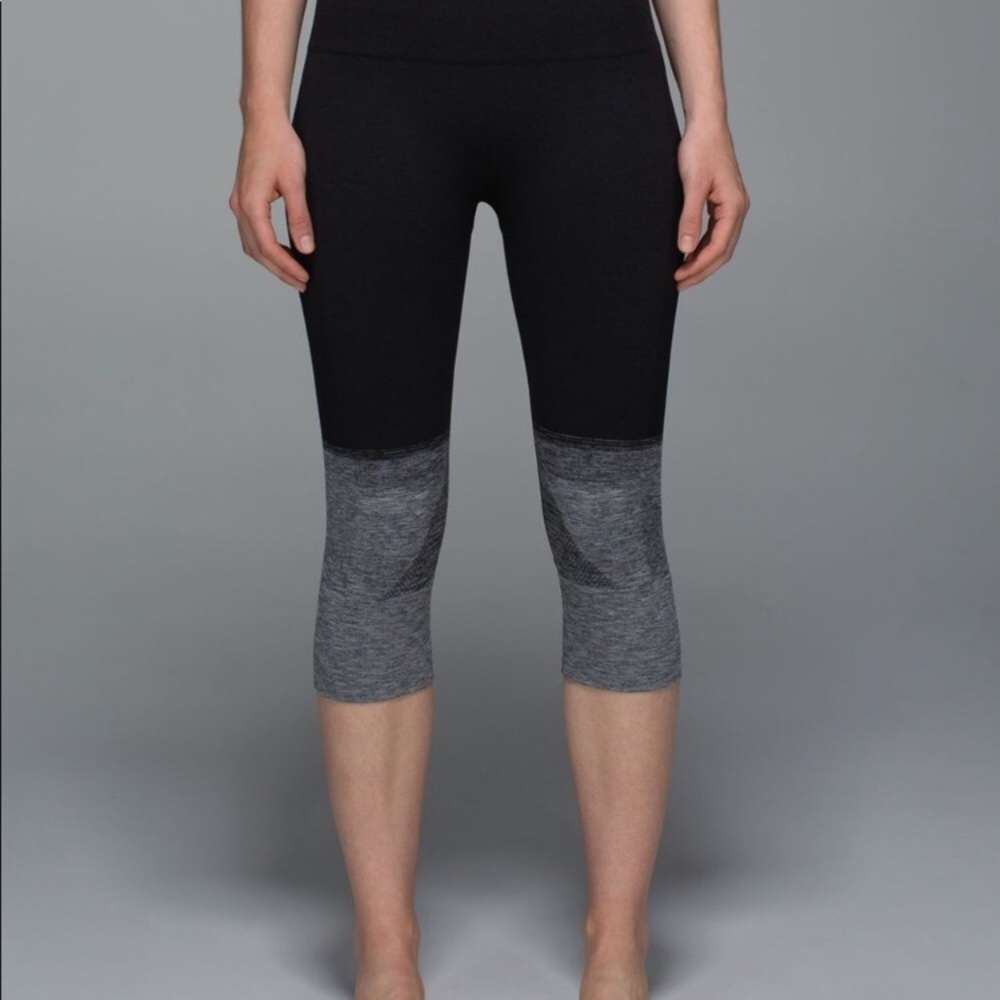 Lululemon seamlessly street crop black ombré